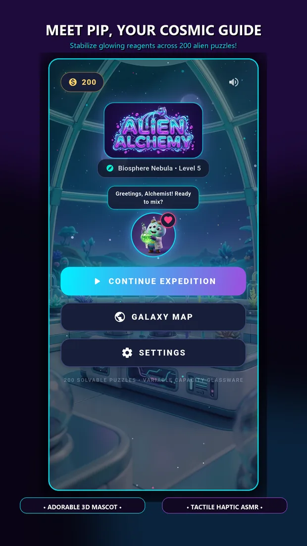 Alien Alchemy gameplay screen 1
